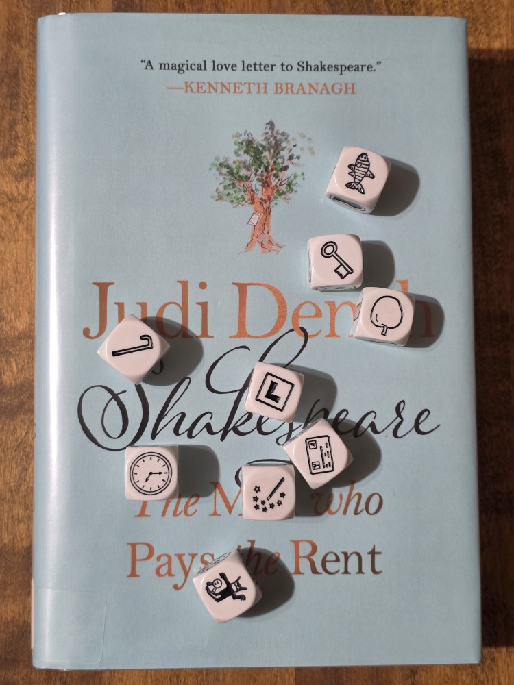 Story Cubes roll on top of Shakespeare: The Man who Pays the Rent by Judi Dench (with Brendan O'Hea)